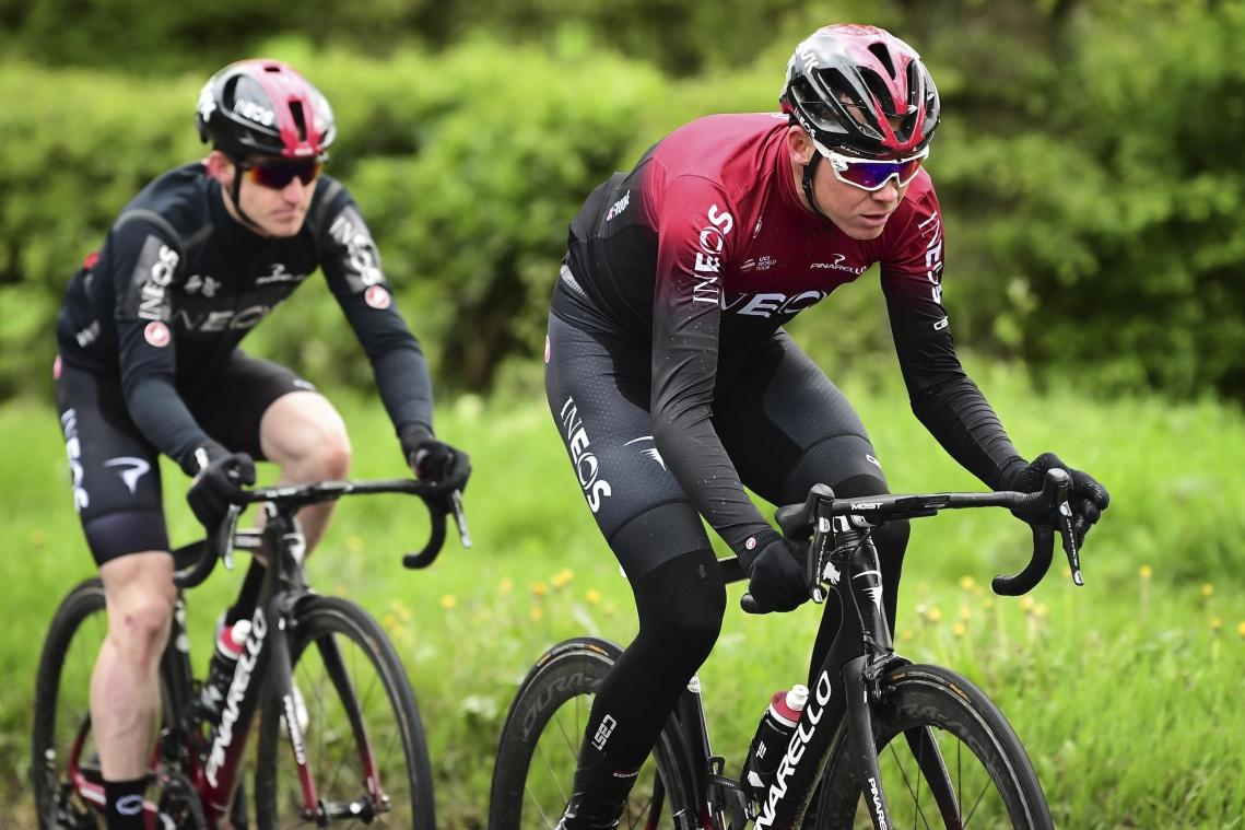 <p>Chris Froome (vorne)</p>