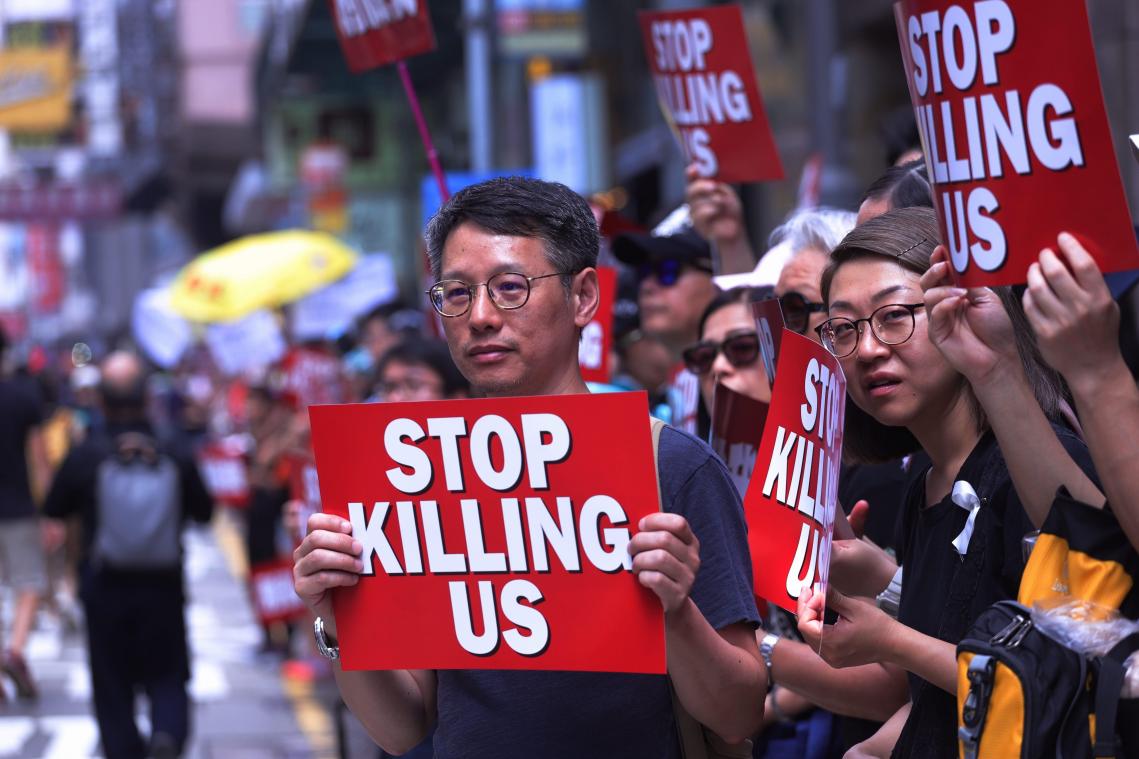 <p>Am Sonntag gingen noch einmal mehr Hongkonger als vor einer Woche auf die Straße.</p>