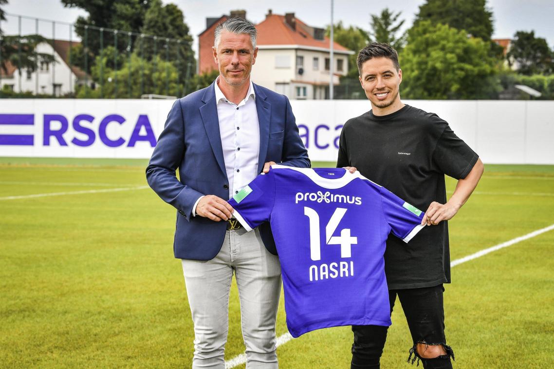 <p>Manager Michael Verschueren und Sami Nasri</p>