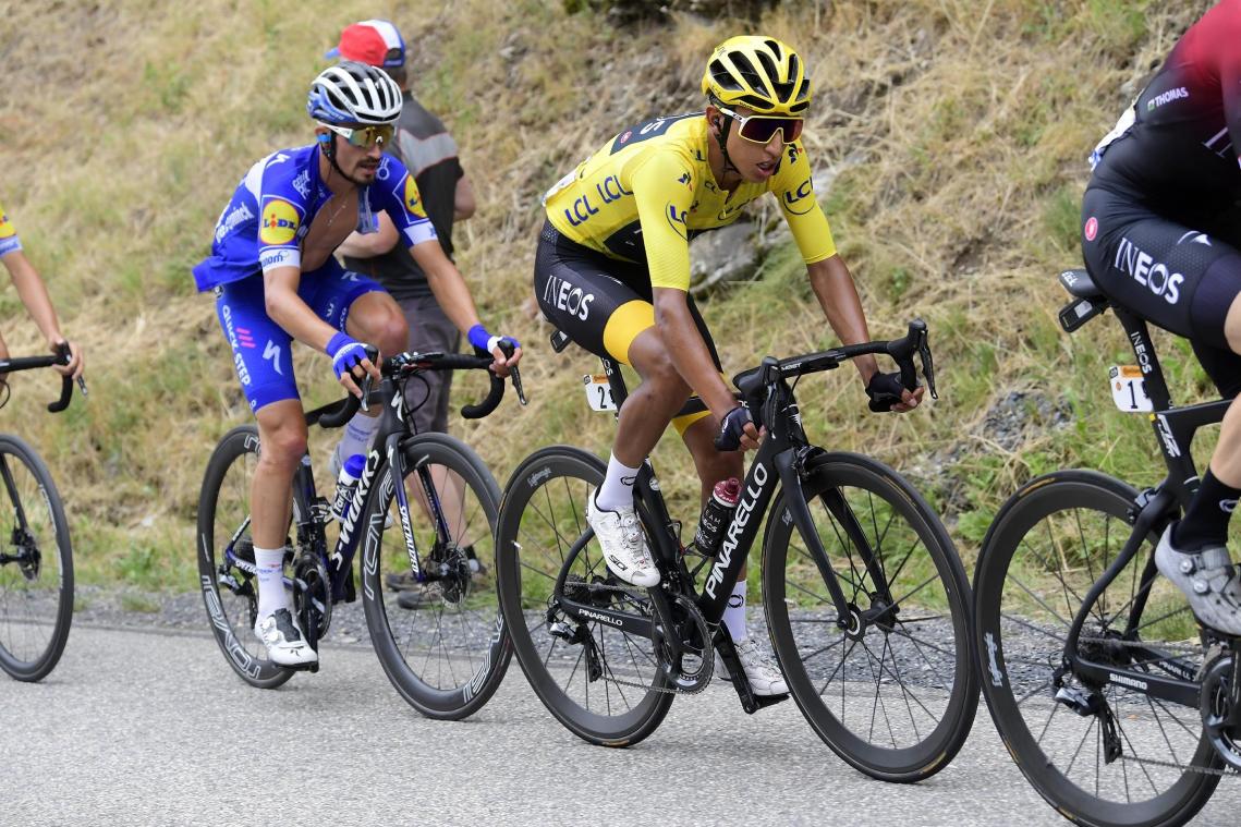 <p>Julian Alaphilippe (links) und Egan Bernal prägten die diesjährige Tour de France.</p>