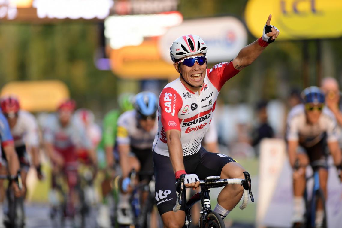 <p>Caleb Ewan gewinnt auch die Schlussetappe</p>
