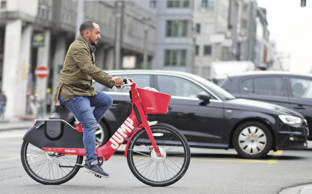<p>Mit der Marke „Jump“ vermietet die Taxiplattform Uber Elektrofahrräder mit Tretunterstützung.</p>