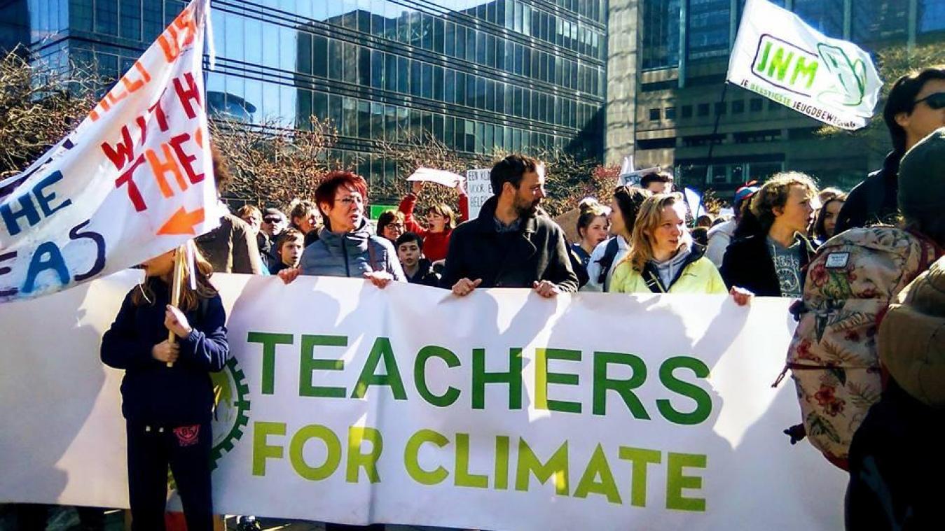 <p>Die Organisation „Teachers for Climate Belgium“ macht sich für das Klima stark.</p>