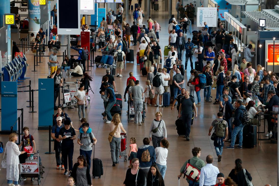 <p>Der Flughafen in Brüssel wird immer beliebter.</p>