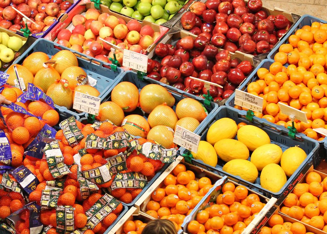 <p>Obst und Gemüse aus dem Süden schwierig</p>
