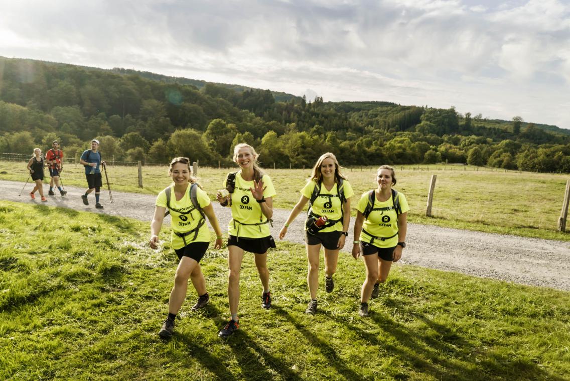 <p>40 Teams und 160 Wanderer nehmen am diesjährigen Oxfam Traiwalker teil.</p>