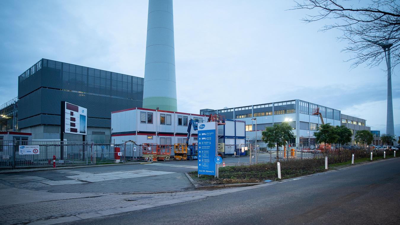 <p>Ein Blick auf das Pfizer-Gelände in Puurs</p>