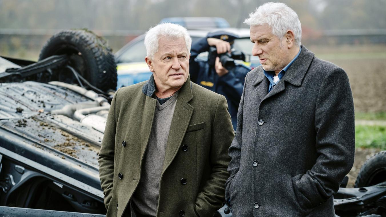 <p>Die Kriminalhauptkommissare Ivo Batic (Miroslav Nemec) und Franz Leitmayr (Udo Wachtveitl) (hier in einer Szene des Tatorts „One Way Ticket“ zu sehen) feiern Jubiläum.</p>