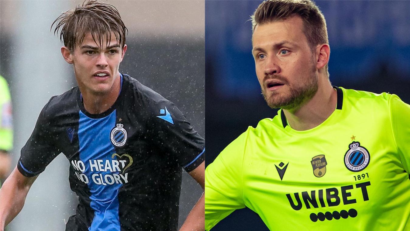<p>Charles De Ketelaere (l.) und Torwart Simon Mignolet wurden positiv auf das Coronavirus getestet.</p>