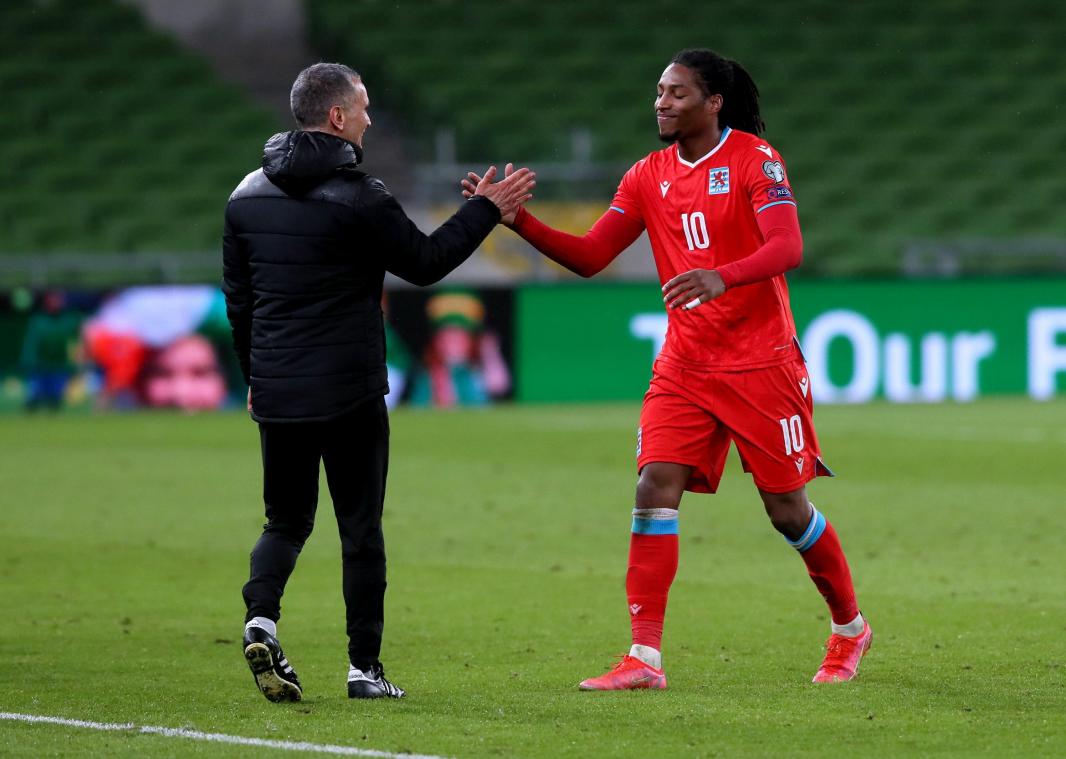 <p>Gerson Rodrigues (rechts) schrieb am Samstag luxemburgische Fußballgeschichte.</p>