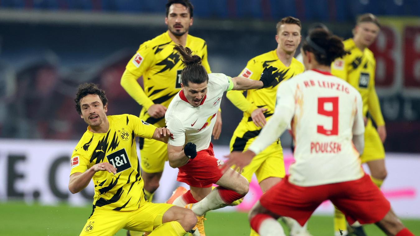 <p>In den kommenden zehn Tagen treffen Dortmund und Leipzig zweimal aufeinander – einmal davon im Pokalfinale.</p>
