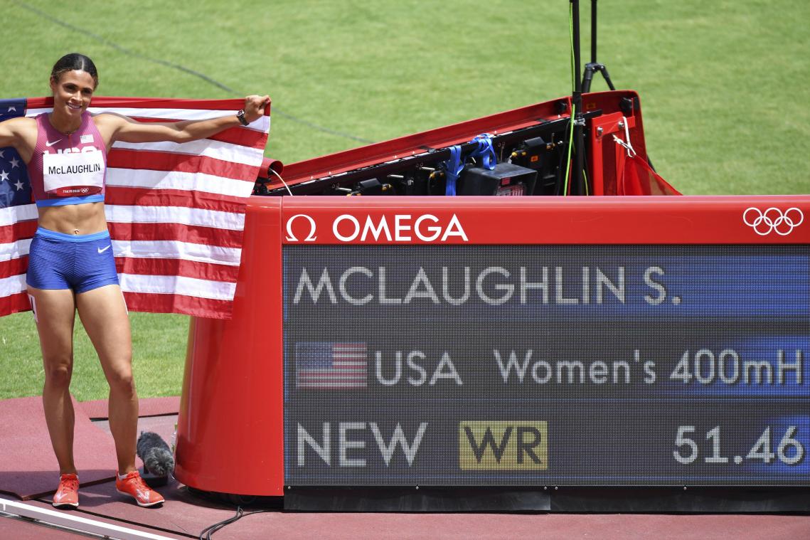 <p>Die US-Amerikanerin Sydney McLaughlin stellte am Mittwoch über 400 Meter Hürden einen neuen Fabelweltrekord auf.</p>
