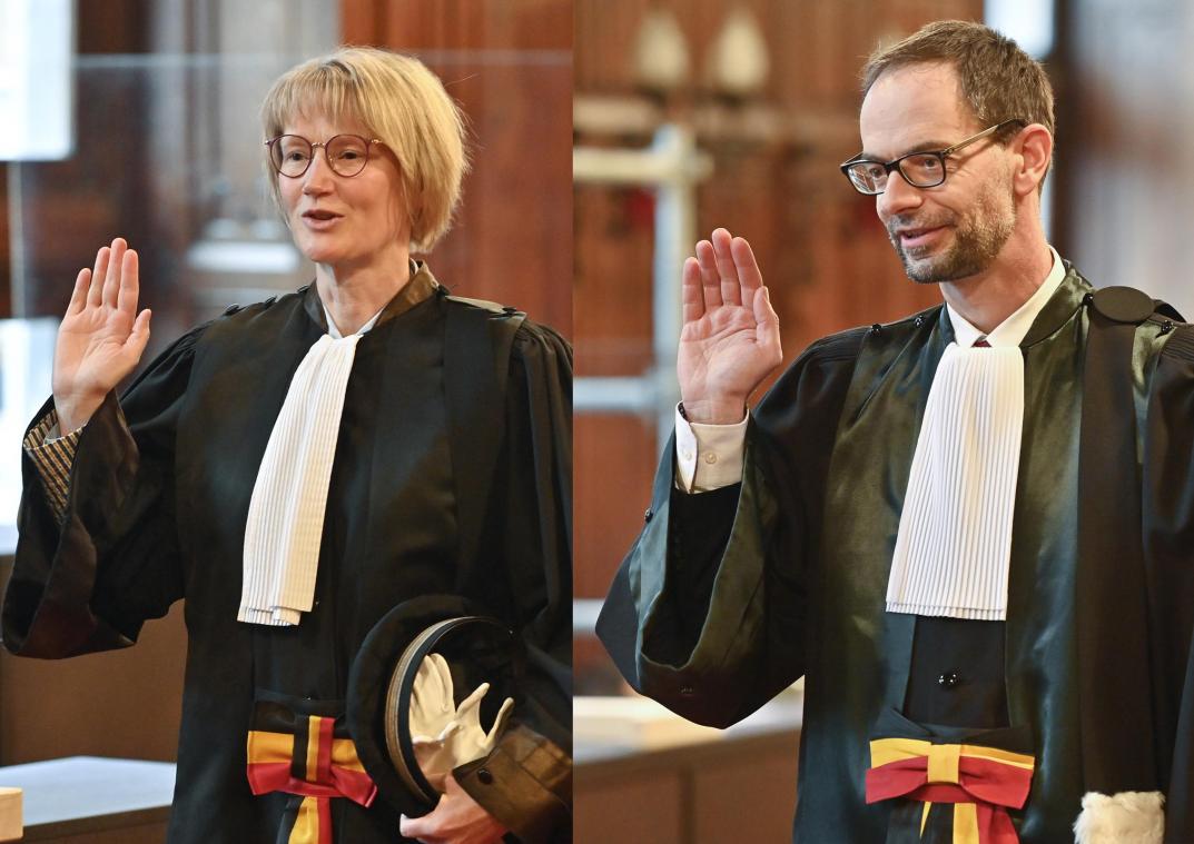 <p>Nathalie Corman und Frédéric Renier wurden am Donnerstag vereidigt</p>