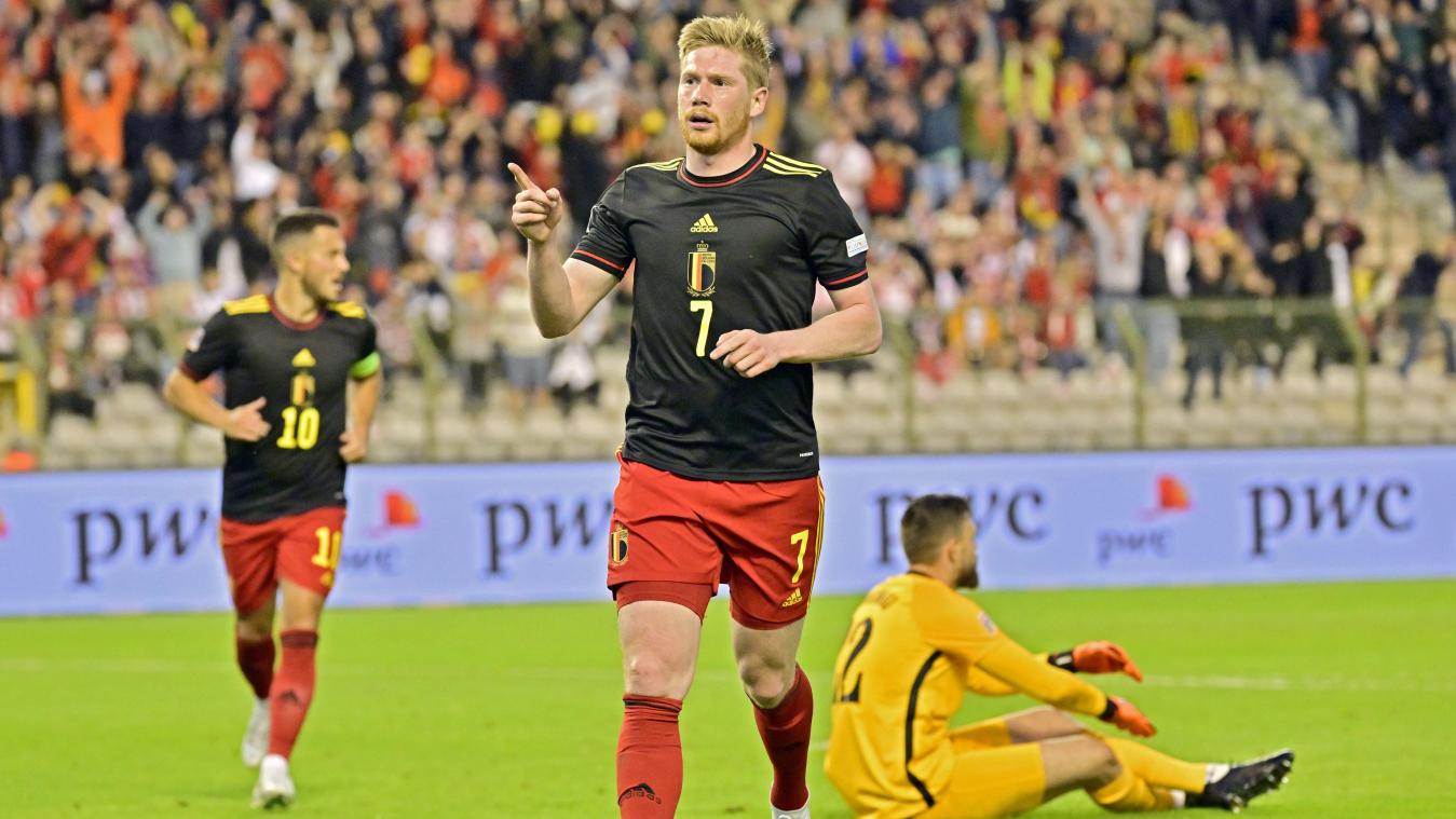 <p>Mittelfeldspieler Kevin De Bruyne war an beiden ersten belgischen Toren beteiligt.</p>