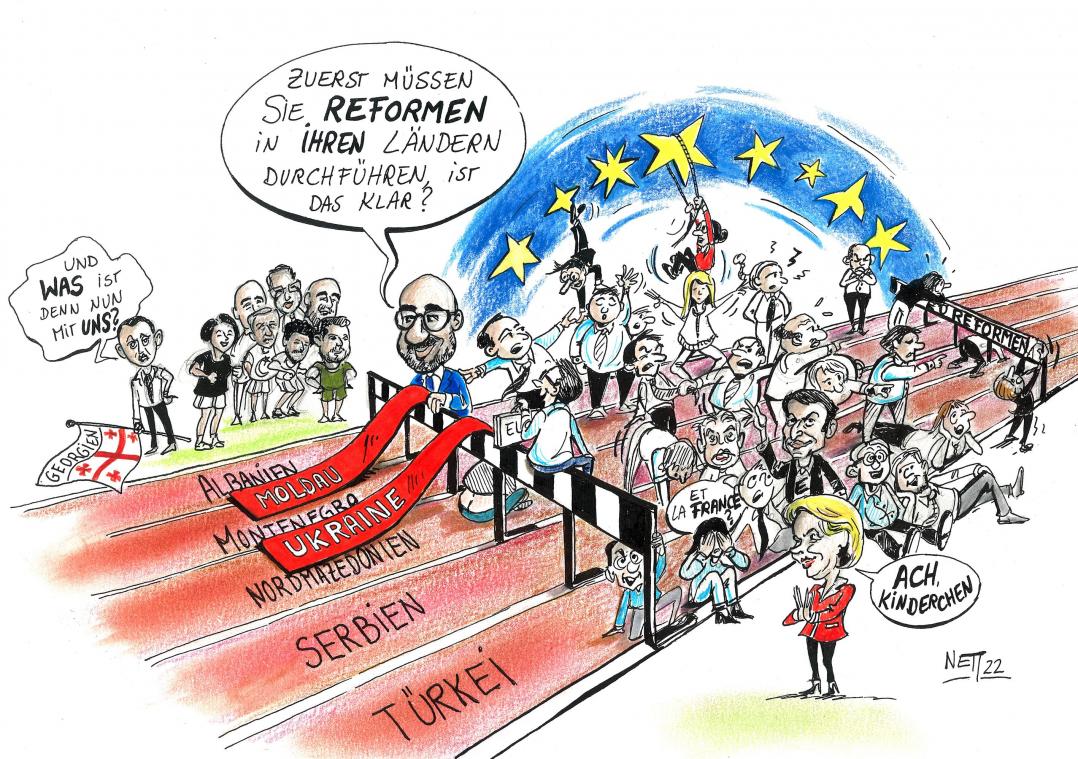 <p>Die Hürde zum EU-Beitritt</p>
