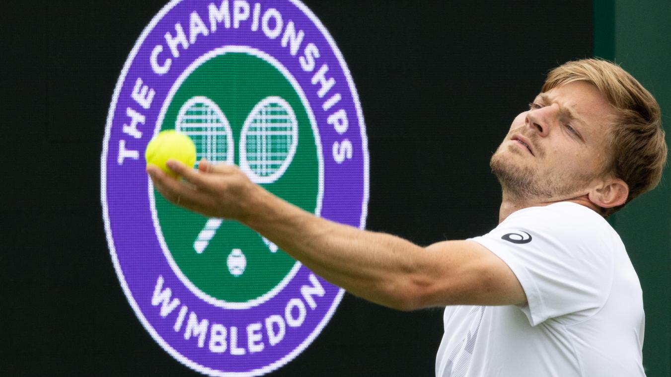 <p>David Goffin schlägt am Dienstag erstmals in 2022 in Wimbledon auf.</p>