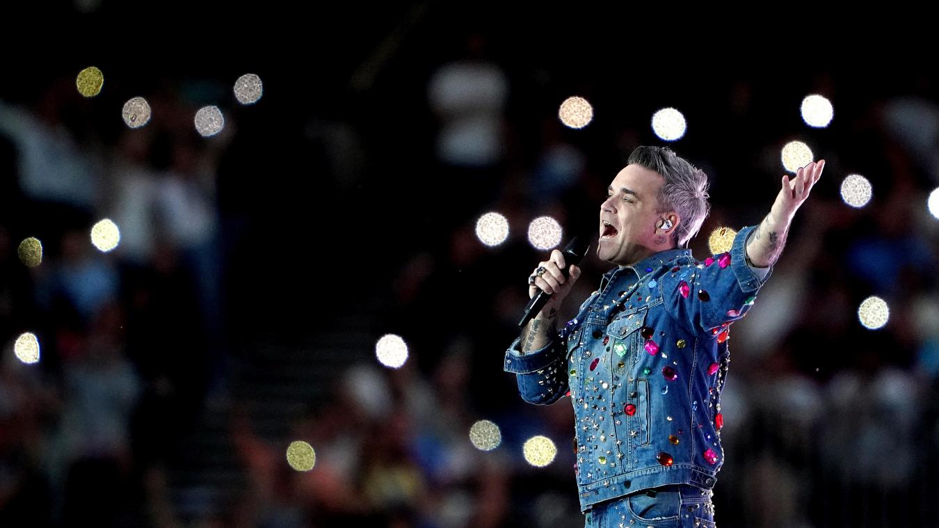 <p>Der britische Popstar Robbie Williams tritt während des Soccer Aid for Unicef-Spiels auf. Sein neues Album „XXV“ soll an diesem Freitag erscheinen.</p>