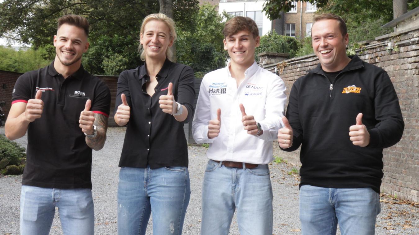 <p>Racing 4 Belgium mit (v.l.) Alessio Picariello, Sarah Bovy, Ugo de Wilde und Tom Van Rompuy</p>
