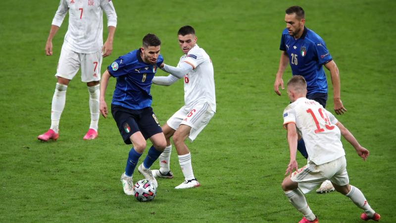 <p>Der Regisseur der „Squadra Azzurra“: Jorginho.</p>