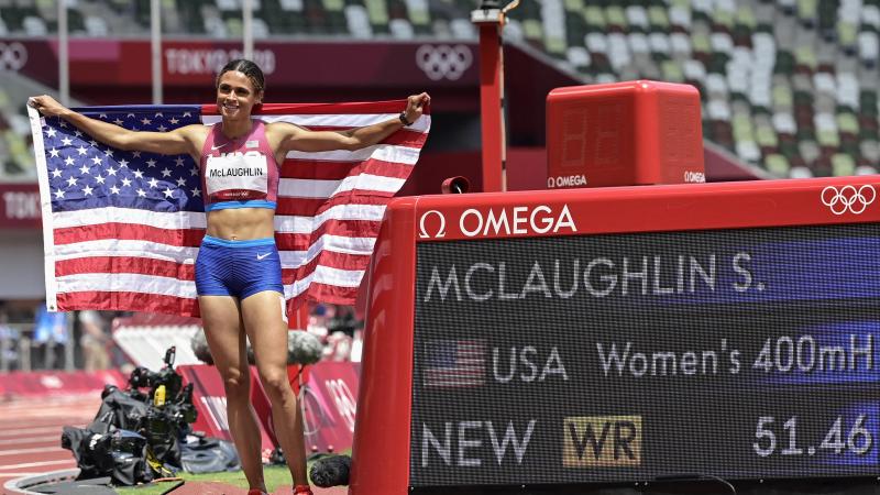 <p>Sydney McLaughlin stellte einen neuen Weltrekord auf.</p>