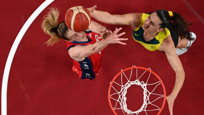<p>Die USA schlug Australien im Basketball-Viertelfinale.</p>