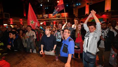 <p>Große Freude auch bei den Linksextremisten von PTB-PVDA.</p>