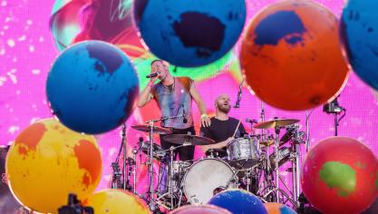 <p>Coldplay (Bild: Sänger Chris Martin und Drummer Will Champion) füllen an vier Abenden das König-Baudouin-Stadtion - ein Rekord.</p>