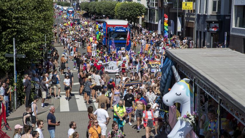 <p>Die Antwerp Pride Parade hat noch nie so viele Besucher angezogen, wie in diesem Jahr.</p>